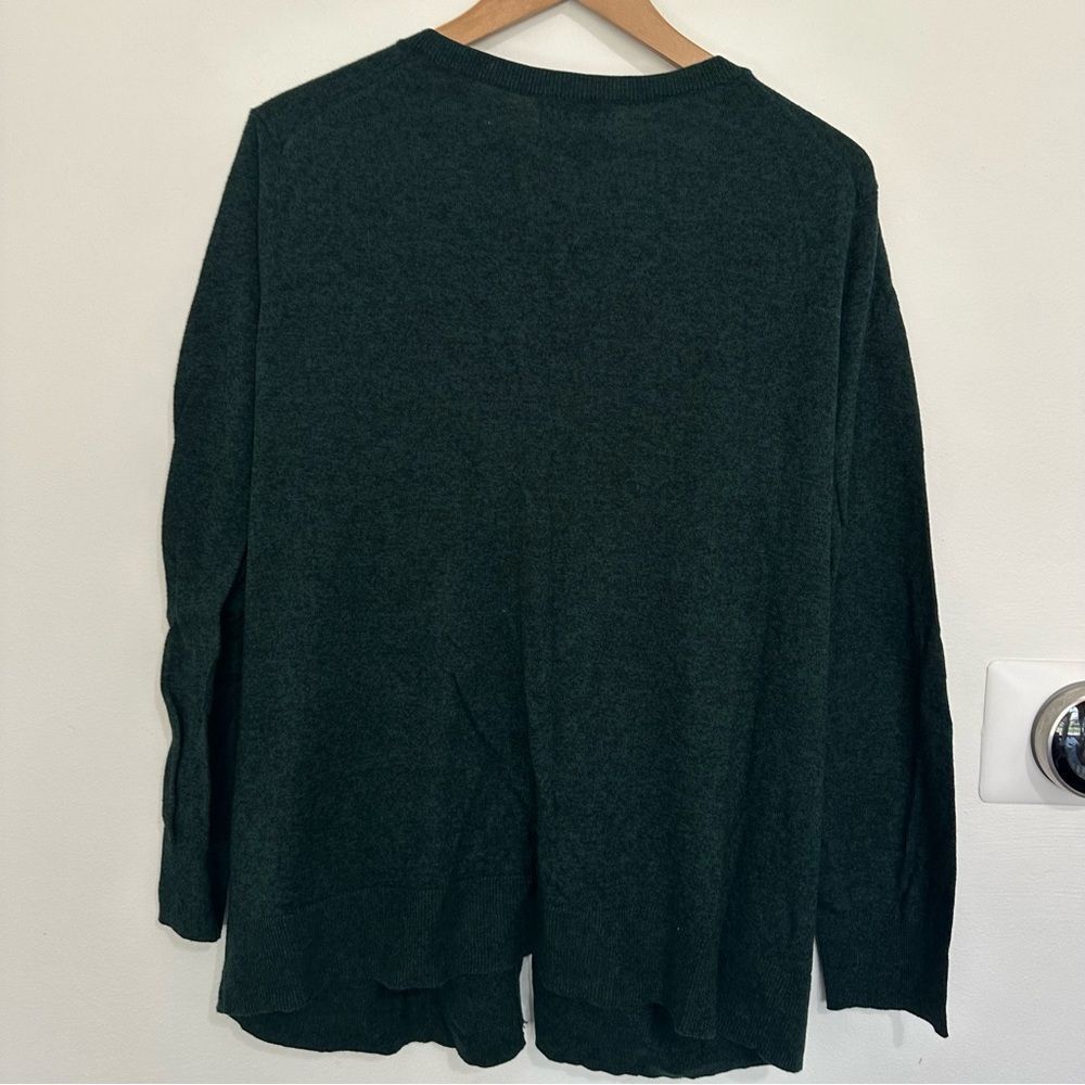 Old Navy Heathered Green Knit Button Front Classic Women’s Cardigan size 2X Plus - Picture 5 of 6